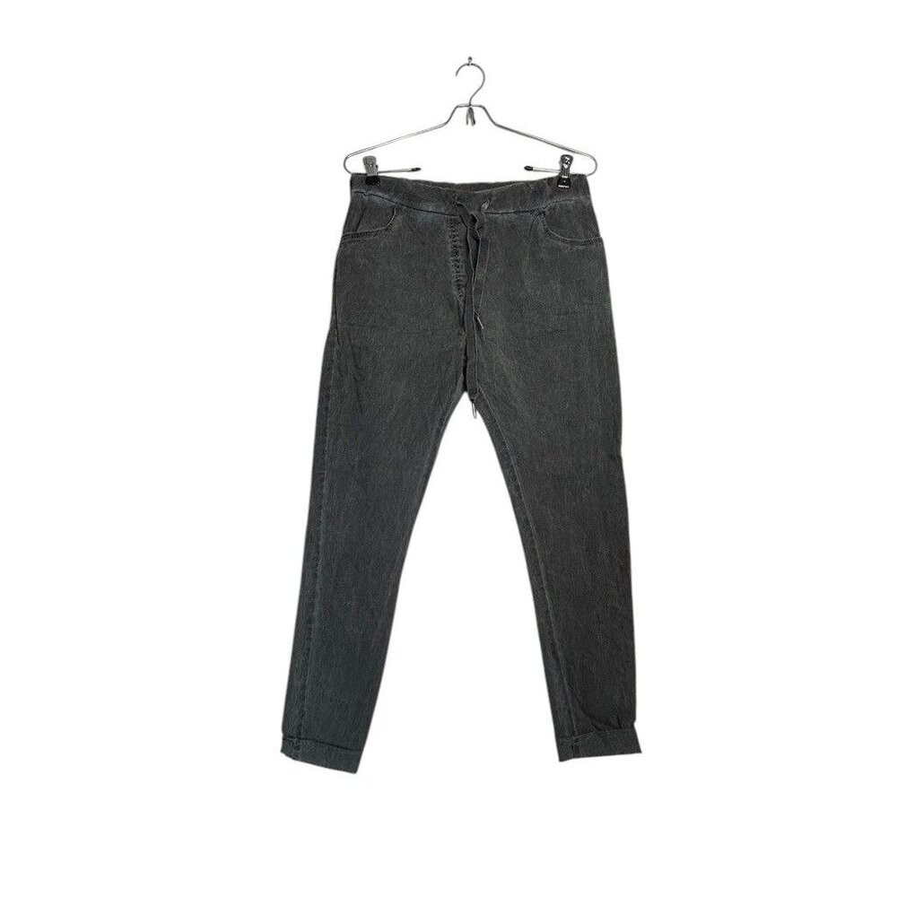 Venti6 Women's Solid Crinkled Jogger in Dark Gray - Sz S - NWT